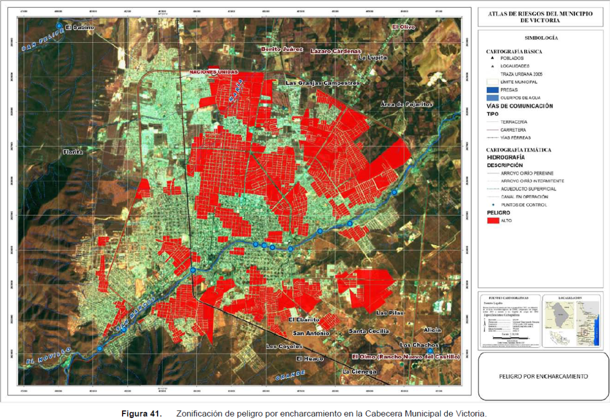 Zonas de CdVictoria en riesgo de