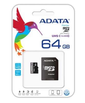 Memoria Micro SD de 64 Gb ADATA