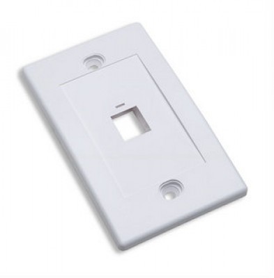 163286 TAPA (FACEPLATE) 1 PERFORACION COLOR BLANCO