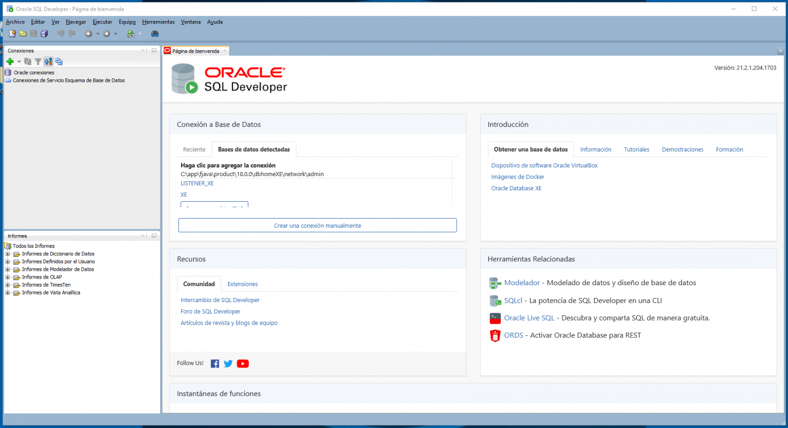 Oracle: Instalar Sql Developer en Windows. – SCyASIG