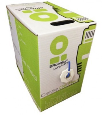 Bobina Cable Cat5e Azul Interiro 305 m. BROBOTIX 065200 (Sobre pedido)