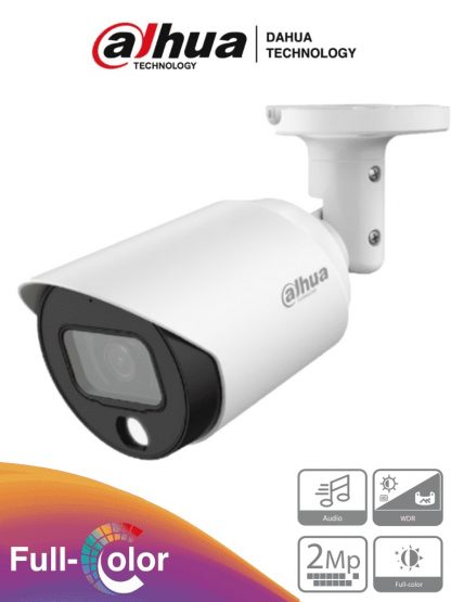 Cámara HDCVI DAHUA Bala DH-HAC-HFW1239TN-A-LED-0360B- Full Color de 2 Megapíxeles
