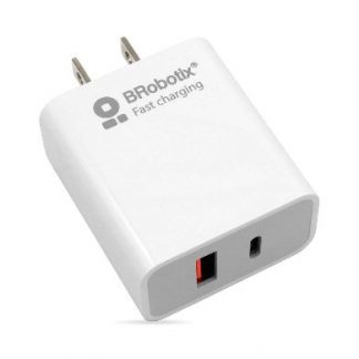Cargador Carga Rápida, Dual USB V3.0 18W, 1 Puerto Tipo A y 1 Puerto Tipo C BROBOTIX 6000502