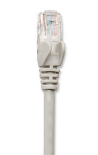 Cable de red Cat6, UTP, RJ45 Macho / RJ45 Macho, 5 ft. (1.5 m), Color Gris, Contactos con baño de oro para una mejor conexión.