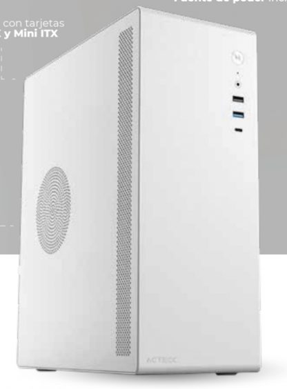 Gabinete ACTECK AC-935159, Micro-Tower, PC, Metal, Plástico, ITX, micro ATX, Blanco