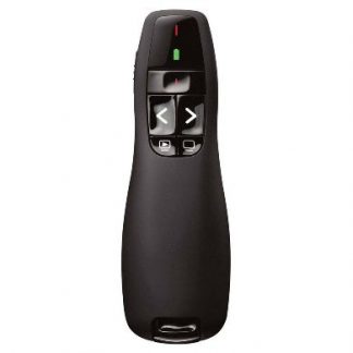 APUNTADOR Y PRESENTADOR LÁSER BROBOTIX R400, Negro, Inalámbrico/USB, 57 g, 15 m (Sobre pedido)