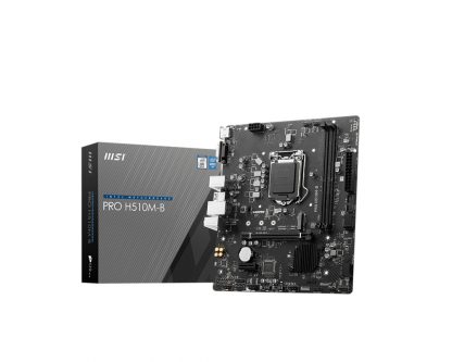 Motherboard MSI PRO H510M-B, Intel Chipset - Socket LGA-1200, MicroATX, Soporta Procesadores Core i5, Core i7, Core i9, Core i3, Pentium Gold, Celeron