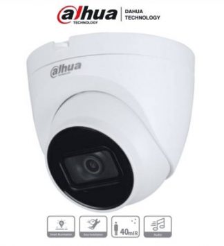 Cámara Domo de 2 Megapíxeles/ Lente de 2.8mm/ 102 Grados Apertura/ Super Adapt/ IR de 40 Metros/ Microfono Integrado/ Instalación Rapida/ IP67/ DWDR